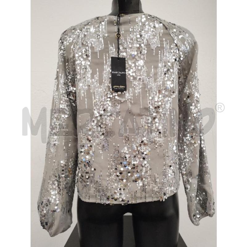 MAGLIETTA DONNA GUESS BY MARCIANO GRIGIA PAILETTE ARGENTO CARTELLINO | Mercatino dell'Usato Gazzada schianno 2