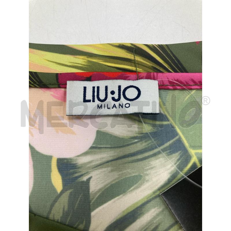 MAGLIETTA DONNA LIU JO VERDE FIORI ROSA | Mercatino dell'Usato Gazzada schianno 3