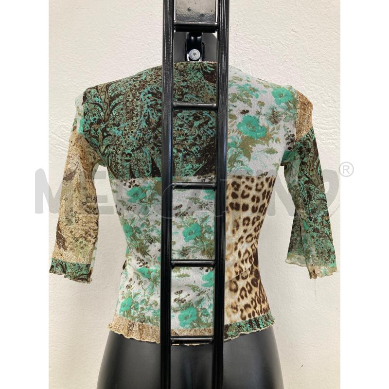 MAGLIETTA DONNA ROBERTO CAVALLI VERDE BEIGE | Mercatino dell'Usato Gazzada schianno 2