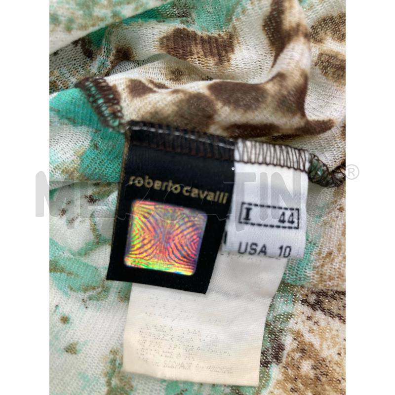 MAGLIETTA DONNA ROBERTO CAVALLI VERDE BEIGE | Mercatino dell'Usato Gazzada schianno 3