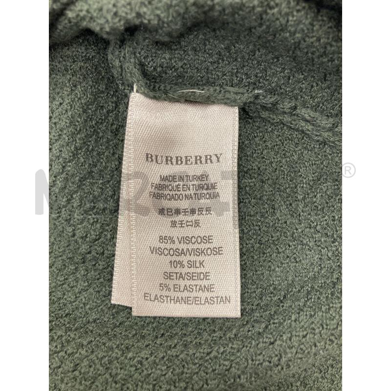 MAGLIONE BURBERRY BRIT VERDE COLLO E POLSINI CHECK  | Mercatino dell'Usato Gazzada schianno 4