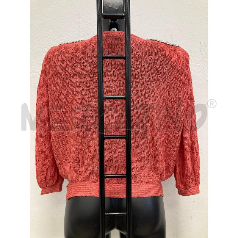 MAGLIONE DONNA IO DONNA VINTAGE SALMONE SPALLE GIOIELLO | Mercatino dell'Usato Gazzada schianno 2