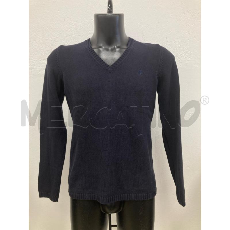 MAGLIONE UOMO CONTE OF FLORANCE BLU COLLO V | Mercatino dell'Usato Gazzada schianno 1
