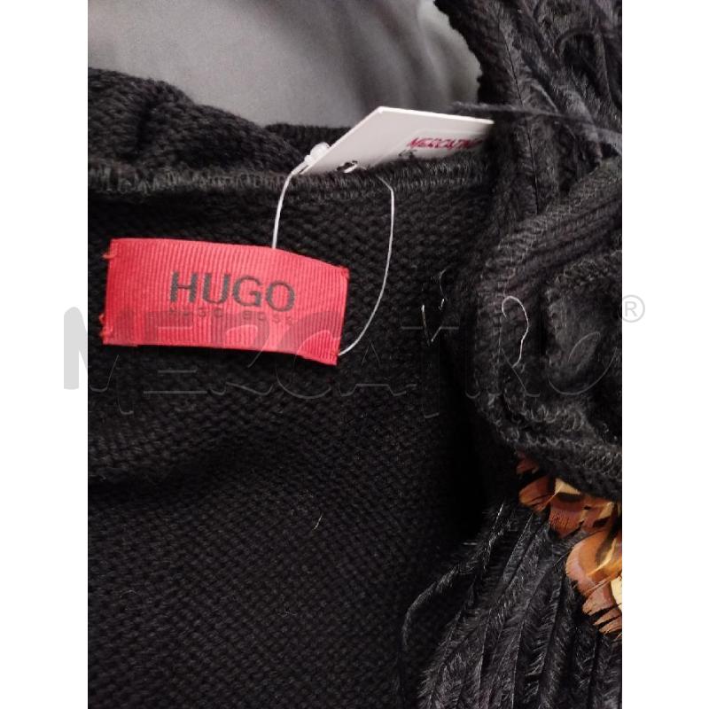 MANTELLA DONNA HUGO BOSS LANA NERA PIUME | Mercatino dell'Usato Gazzada schianno 5