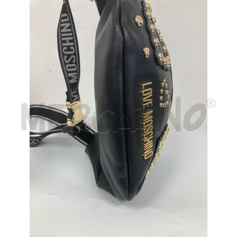 MARSUPIO DONNA LOVE MOSCHINO NERO PORCHIE DORATE | Mercatino dell'Usato Gazzada schianno 3