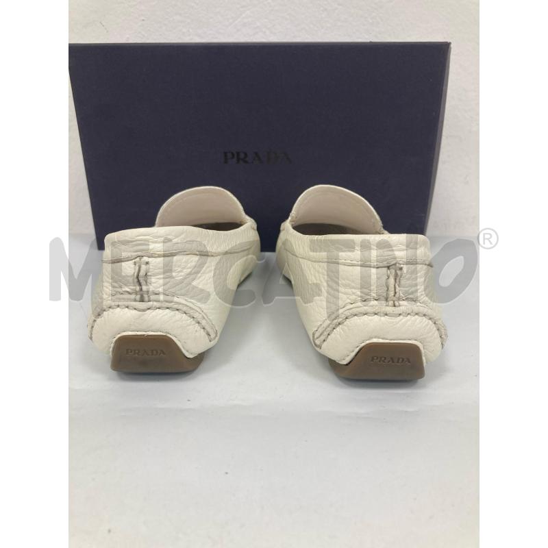 MOCASSINI DONNA PRADA DAINO BIANCO | Mercatino dell'Usato Gazzada schianno 3