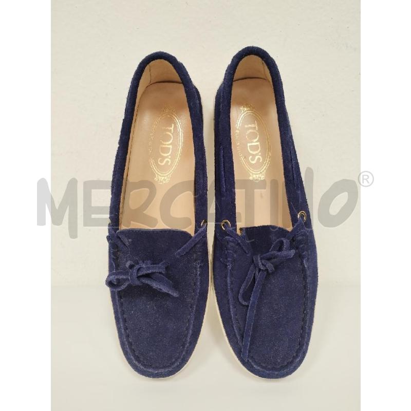 MOCASSINI DONNA TODS TELA BLU | Mercatino dell'Usato Gazzada schianno 1