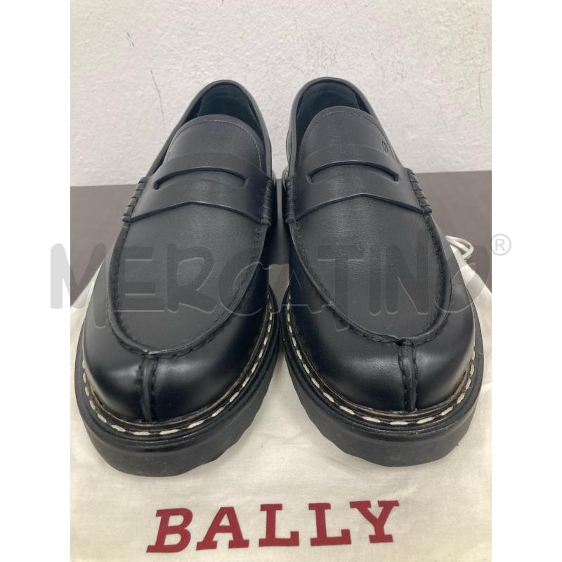 MOCASSINI PELLE UOMO BALLY NERI CUCITURE BIANCHE | Mercatino dell'Usato Gazzada schianno 5