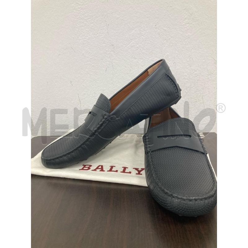 MOCASSINI PELLE UOMO BALLY PELLE NERE LAVORATE | Mercatino dell'Usato Gazzada schianno 1