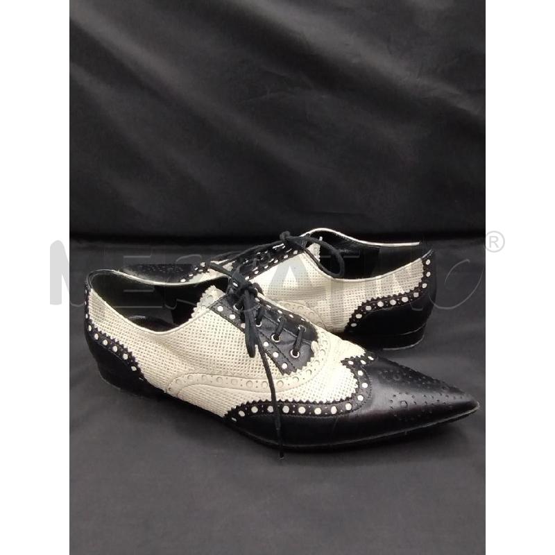 MOCASSINO DONNA GUCCI PANNA NERO LACCI | Mercatino dell'Usato Gazzada schianno 1