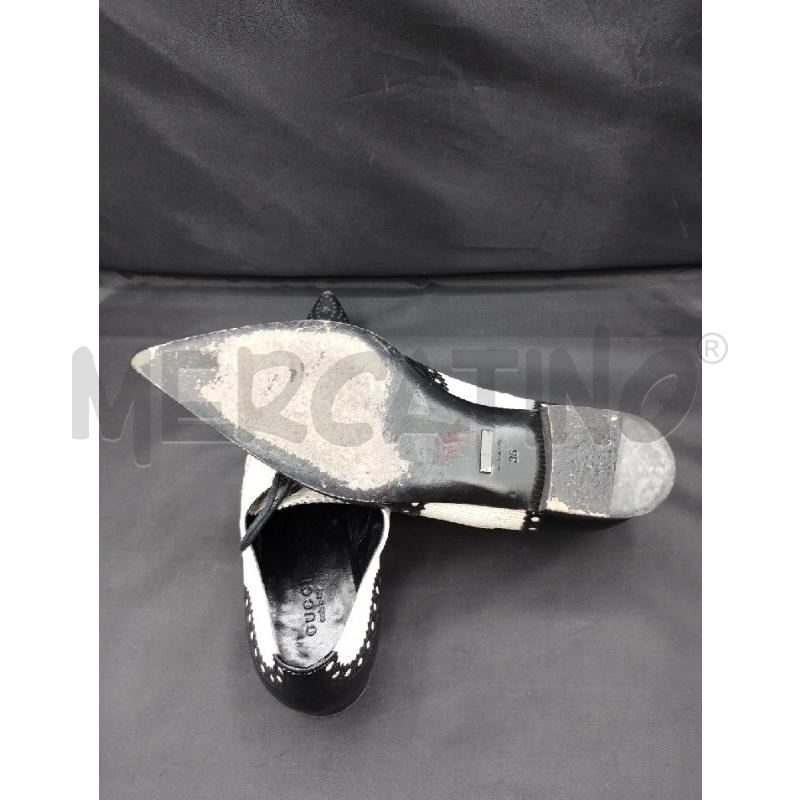 MOCASSINO DONNA GUCCI PANNA NERO LACCI | Mercatino dell'Usato Gazzada schianno 5