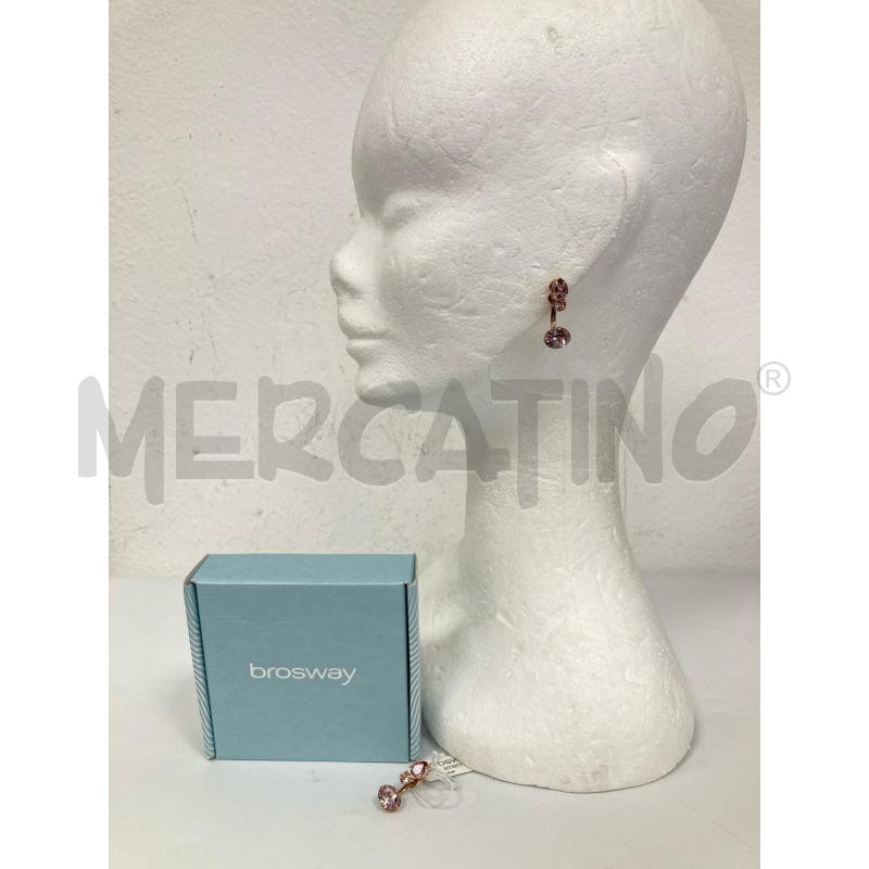 ORECCHINI BROSWAY ORO ROSA BRILLANTINI VIOLA | Mercatino dell'Usato Gazzada schianno 1