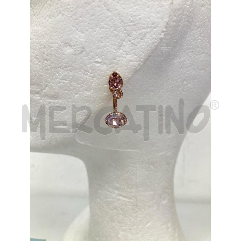 ORECCHINI BROSWAY ORO ROSA BRILLANTINI VIOLA | Mercatino dell'Usato Gazzada schianno 2