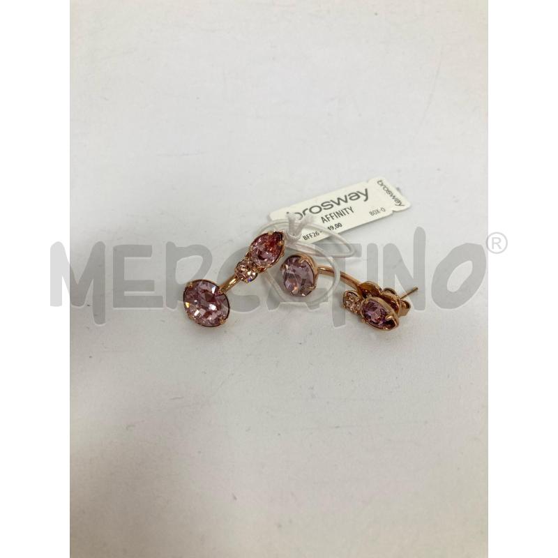 ORECCHINI BROSWAY ORO ROSA BRILLANTINI VIOLA | Mercatino dell'Usato Gazzada schianno 3