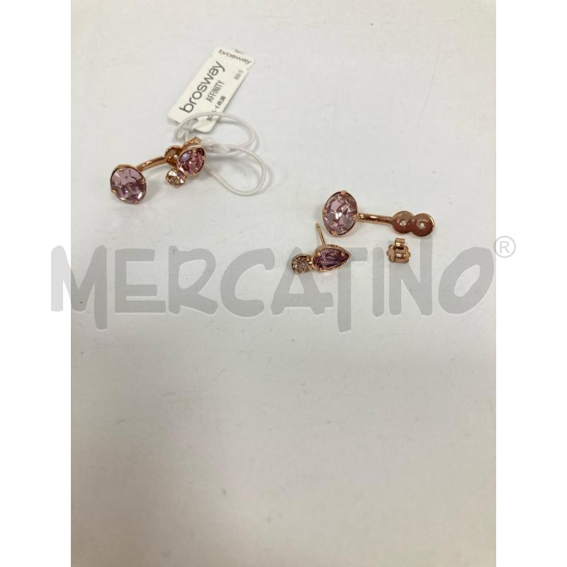 ORECCHINI BROSWAY ORO ROSA BRILLANTINI VIOLA | Mercatino dell'Usato Gazzada schianno 4