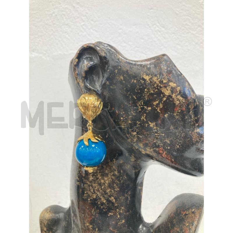 ORECCHINI YVES SAINT LAURENT ORO SFERA BLU | Mercatino dell'Usato Gazzada schianno 1