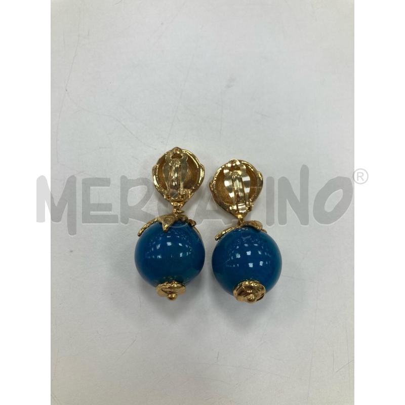 ORECCHINI YVES SAINT LAURENT ORO SFERA BLU | Mercatino dell'Usato Gazzada schianno 3