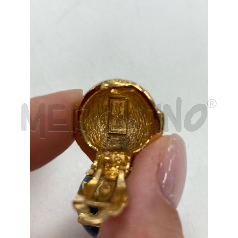 ORECCHINI YVES SAINT LAURENT ORO SFERA BLU | Mercatino dell'Usato Gazzada schianno 4