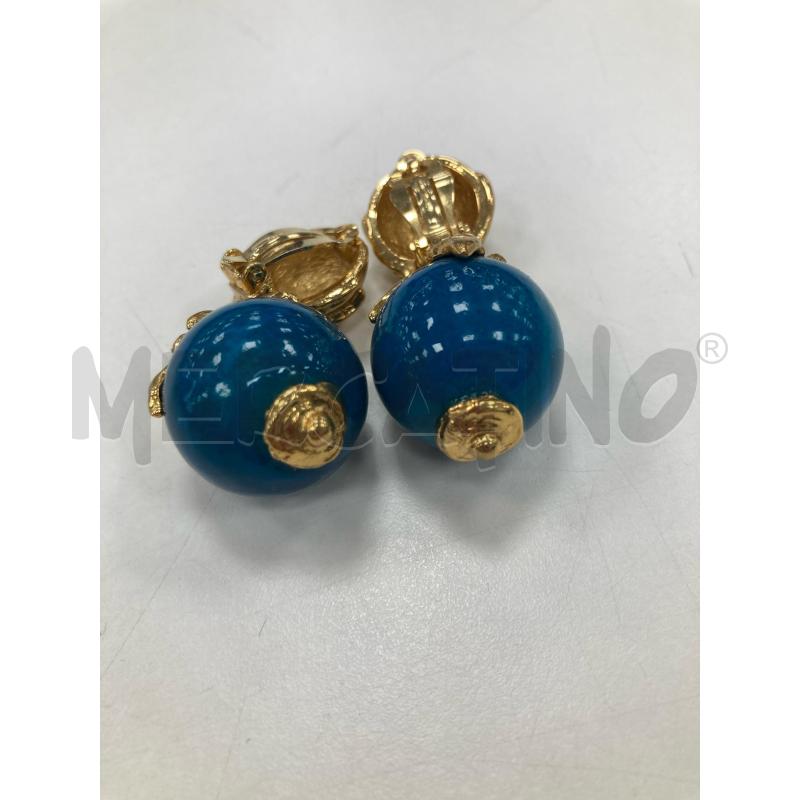 ORECCHINI YVES SAINT LAURENT ORO SFERA BLU | Mercatino dell'Usato Gazzada schianno 5