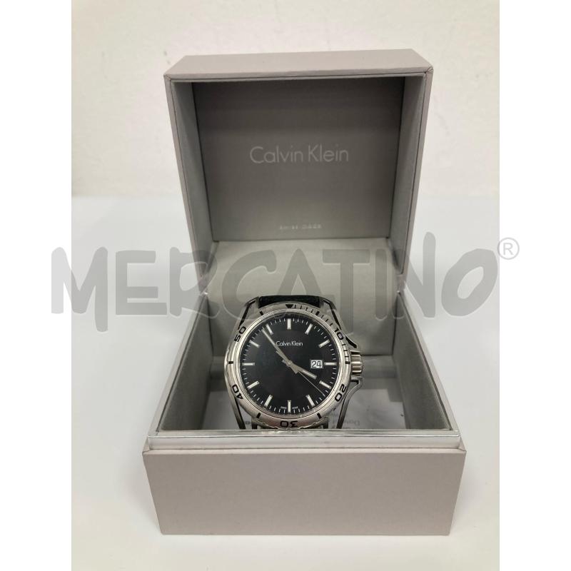 OROLOGIO CALVIN KLAIN MOD K5Y31UVN QUADRANTE NERO CINTURINO USURATO | Mercatino dell'Usato Gazzada schianno 1