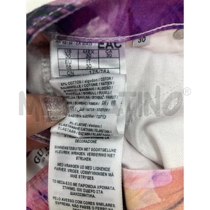 PANTALONCINO DONNA GUESS ARANCIO VIOLA | Mercatino dell'Usato Gazzada schianno 4