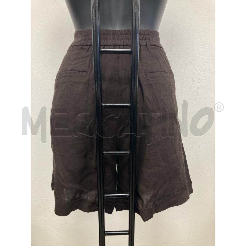 PANTALONCINO DONNA OLTRE MARRONE CARTELLINO | Mercatino dell'Usato Gazzada schianno 2
