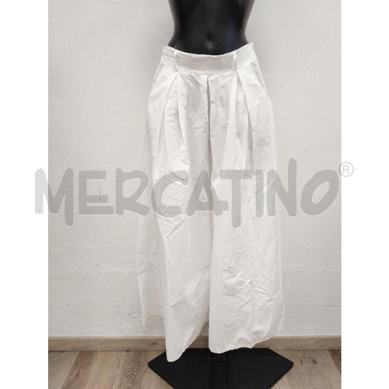 PANTALONE DONNA AMPIO BIANCO ELASTICO VITA | Mercatino dell'Usato Gazzada schianno 1
