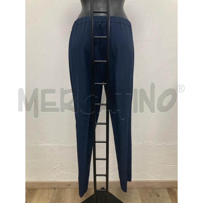 PANTALONE DONNA BLU MISTO LINO ELASTICO VITA | Mercatino dell'Usato Gazzada schianno 2