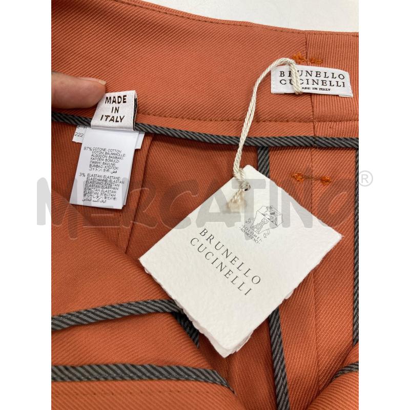 PANTALONE DONNA BRUNELLO CUCINELLI ARANCIO CARTELLINO | Mercatino dell'Usato Gazzada schianno 3