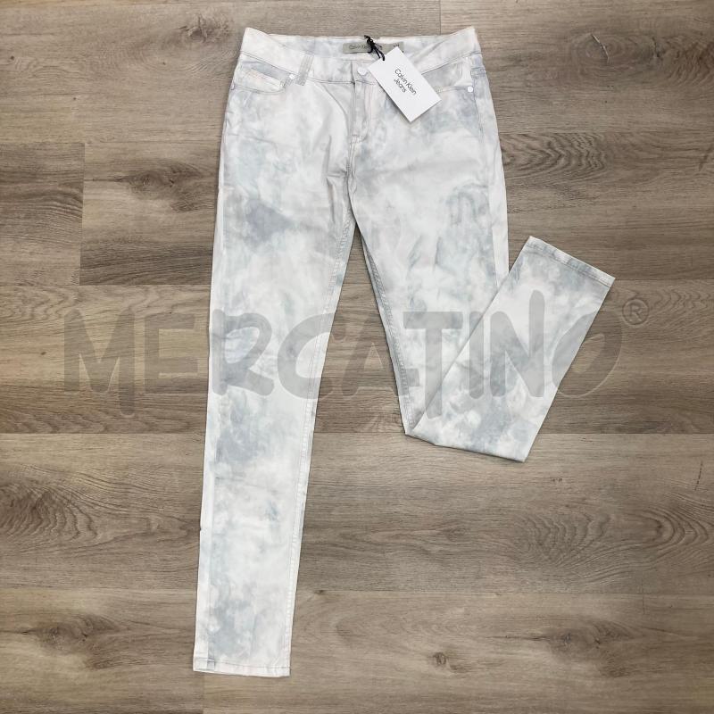 PANTALONE DONNA CALVIN KLAIN JEANS BASE BIANCA | Mercatino dell'Usato Gazzada schianno 1