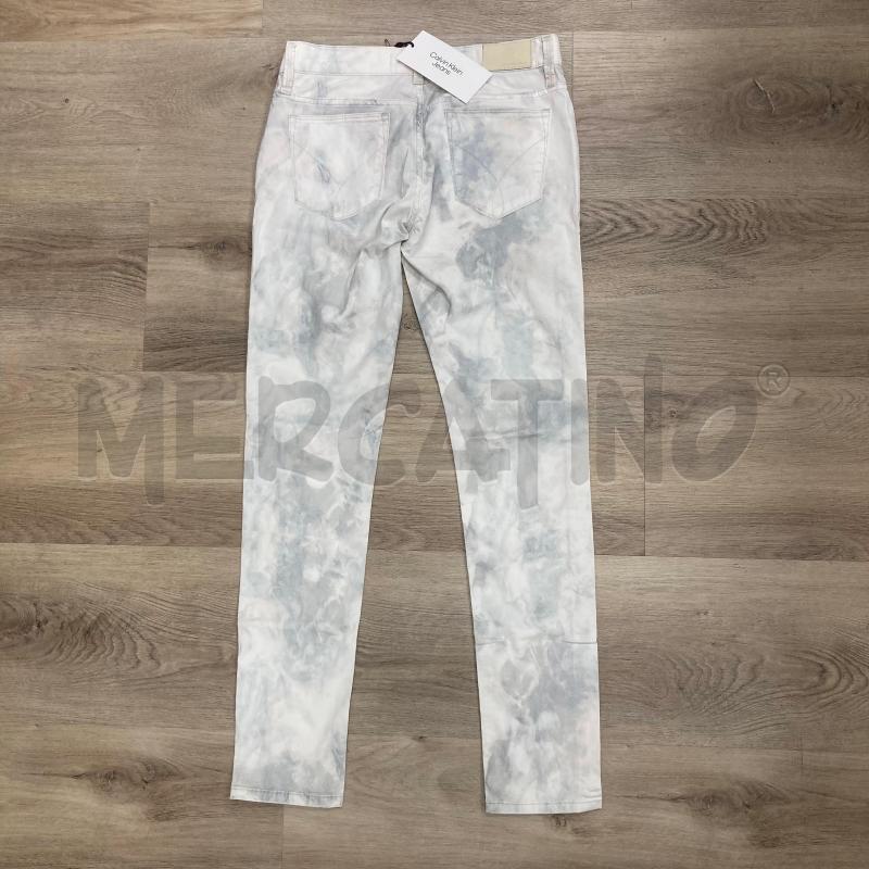 PANTALONE DONNA CALVIN KLAIN JEANS BASE BIANCA | Mercatino dell'Usato Gazzada schianno 2