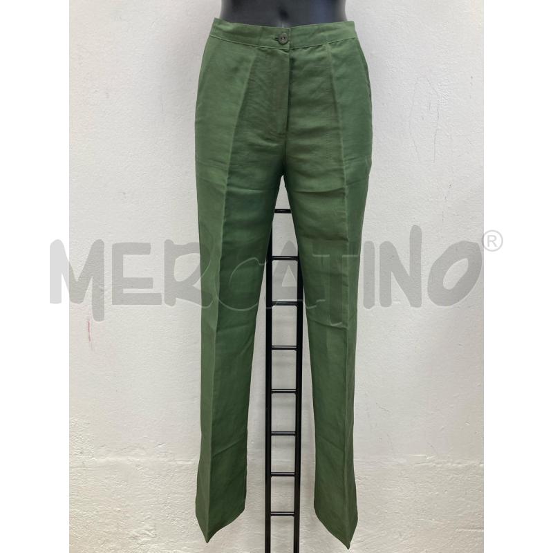 PANTALONE DONNA DANIEL& MAYER SETA LINO VERDE | Mercatino dell'Usato Gazzada schianno 1