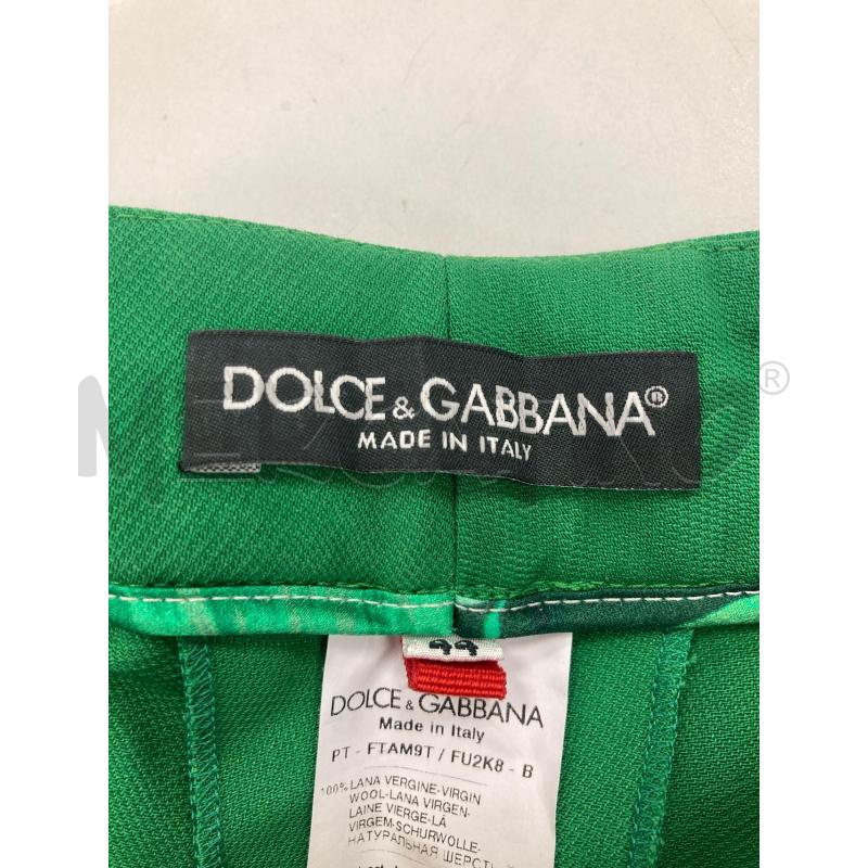 PANTALONE DONNA DOLCE&GABBANA VERDE CUCITURA BIANCA | Mercatino dell'Usato Gazzada schianno 3