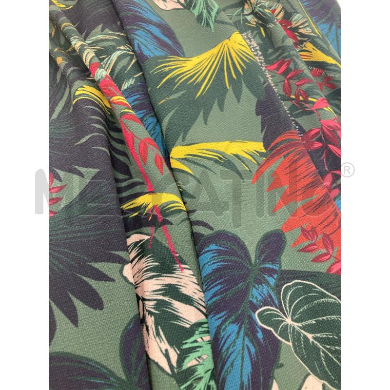 PANTALONE DONNA FIORELLA RUBINO VERDE DISEGNO FOGLIE | Mercatino dell'Usato Gazzada schianno 5
