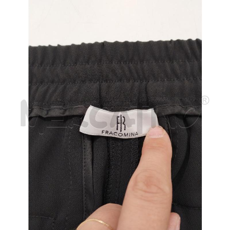 PANTALONE DONNA FRACOMINA NERO RIGA CENTRALE  | Mercatino dell'Usato Gazzada schianno 3