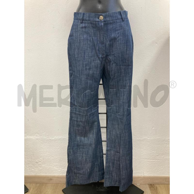 PANTALONE DONNA GIAN VARGIAN MELANGE JEANS BLU CARTELLINO | Mercatino dell'Usato Gazzada schianno 1