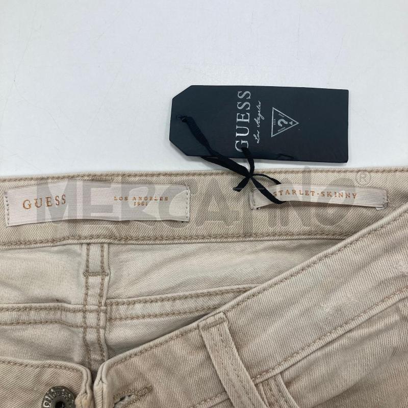 PANTALONE DONNA GUESS BEIGE BRILLANTINI CARTELLINO | Mercatino dell'Usato Gazzada schianno 3