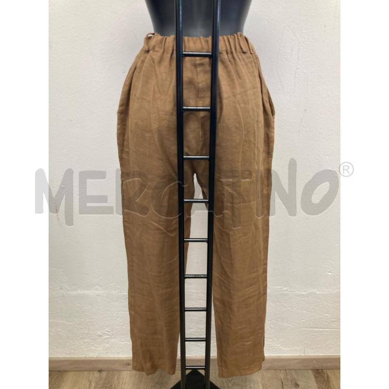 PANTALONE DONNA LINO MARRONE ELASTICO VITA | Mercatino dell'Usato Gazzada schianno 2