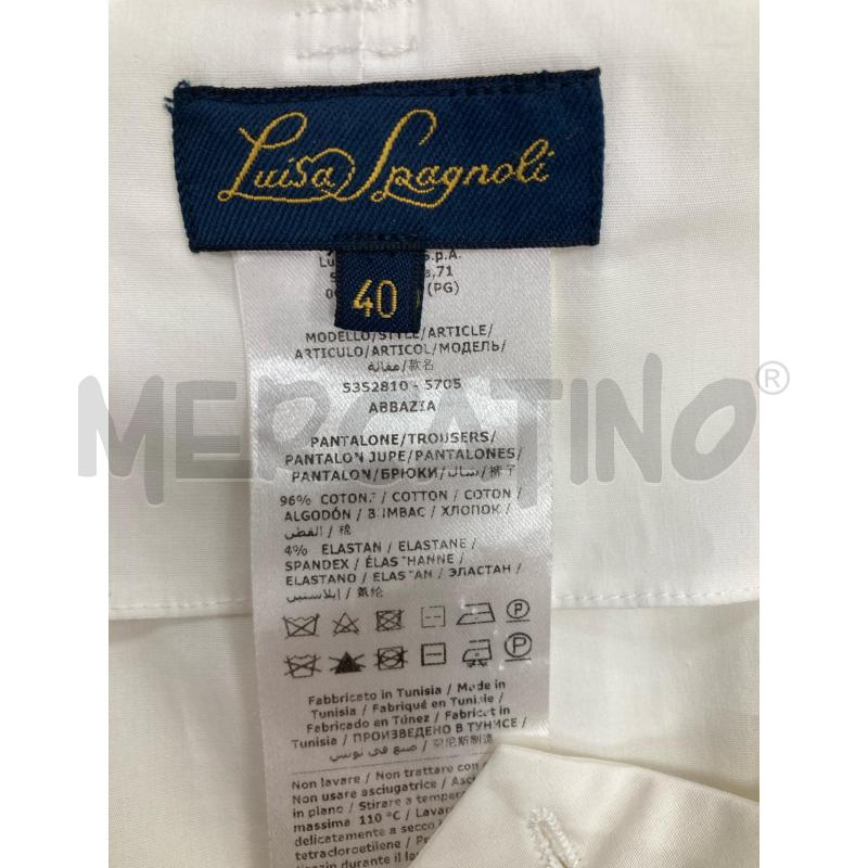 PANTALONE DONNA LUISA SPAGNOLI BIANCO PENS VITA | Mercatino dell'Usato Gazzada schianno 3