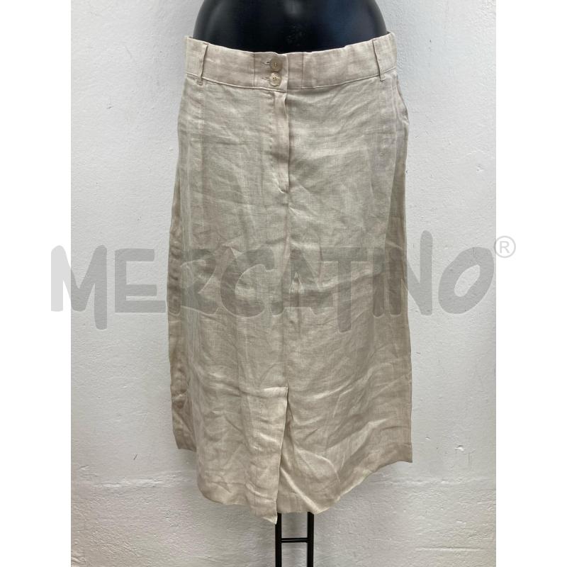 PANTALONE DONNA MARINA RINALDI BEIGE LINO | Mercatino dell'Usato Gazzada schianno 1
