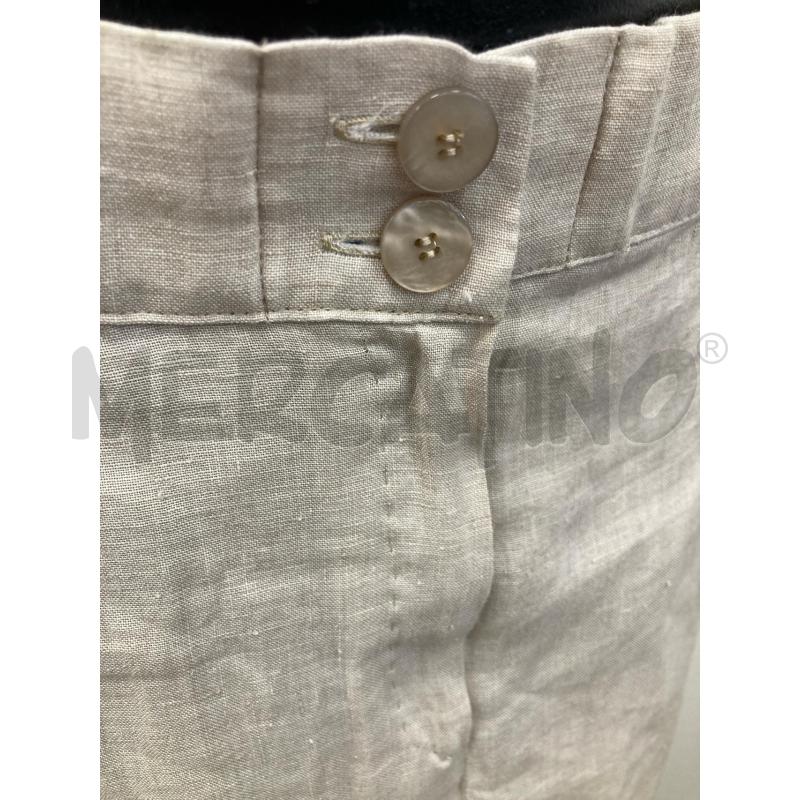 PANTALONE DONNA MARINA RINALDI BEIGE LINO | Mercatino dell'Usato Gazzada schianno 3