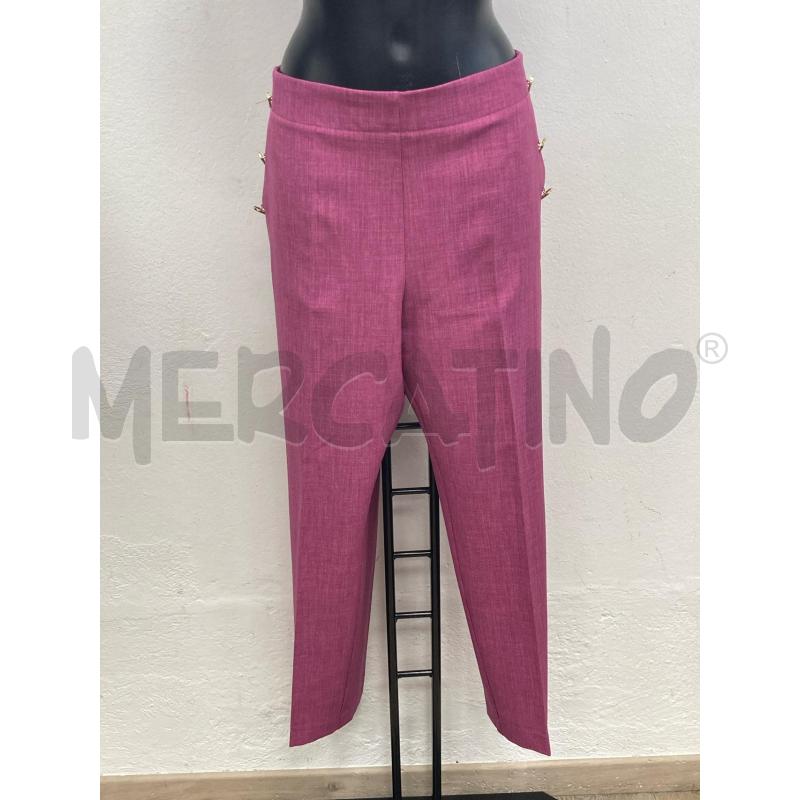 PANTALONE DONNA OLTRE VIOLA BOTTONI DORATI | Mercatino dell'Usato Gazzada schianno 1