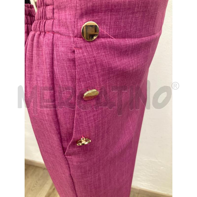 PANTALONE DONNA OLTRE VIOLA BOTTONI DORATI | Mercatino dell'Usato Gazzada schianno 3