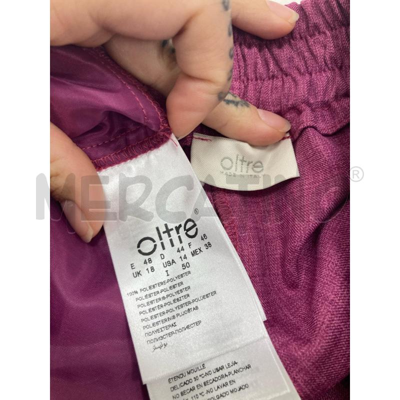 PANTALONE DONNA OLTRE VIOLA BOTTONI DORATI | Mercatino dell'Usato Gazzada schianno 4
