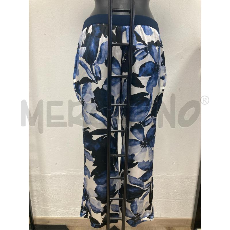 PANTALONE DONNA PAOL&SHARK SETA BIANCO FIORI BLU | Mercatino dell'Usato Gazzada schianno 2