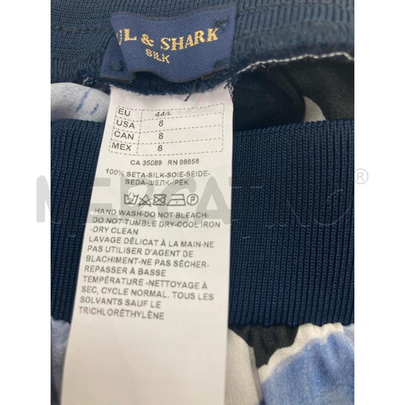 PANTALONE DONNA PAOL&SHARK SETA BIANCO FIORI BLU | Mercatino dell'Usato Gazzada schianno 4