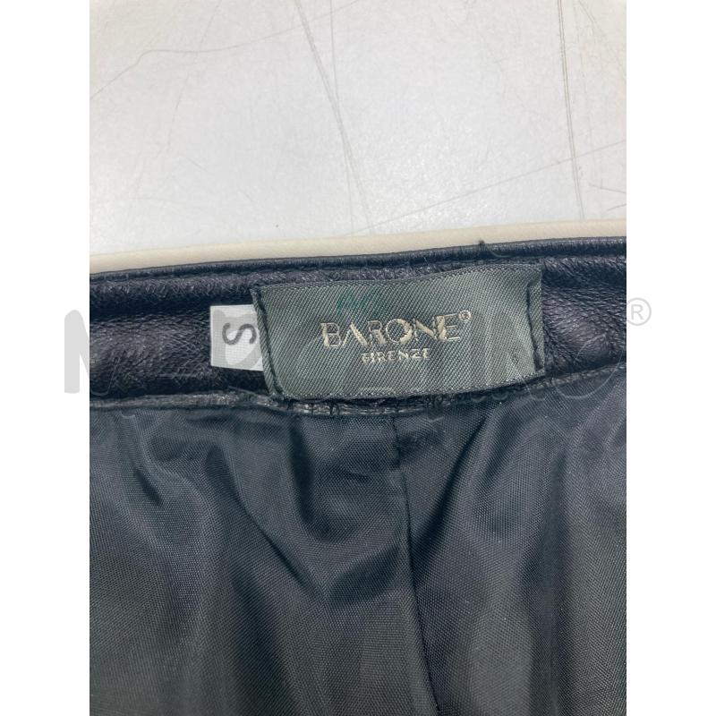 PANTALONE DONNA PELLE NERI BARONE INTRECCIO BIANCO POLPACCIO | Mercatino dell'Usato Gazzada schianno 3