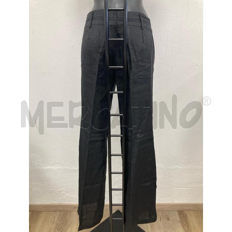 PANTALONE DONNA PROMOD NERO MISTO LINO PASSANTI | Mercatino dell'Usato Gazzada schianno 2