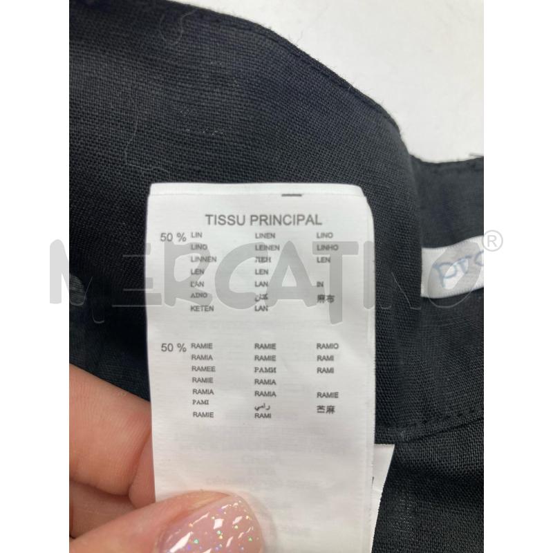 PANTALONE DONNA PROMOD NERO MISTO LINO PASSANTI | Mercatino dell'Usato Gazzada schianno 4
