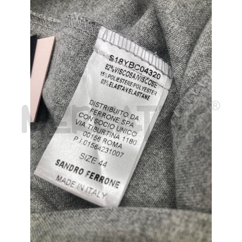 PANTALONE DONNA SANDRO FERRONE CARTELLINO GRIGIO CHIARO | Mercatino dell'Usato Gazzada schianno 4